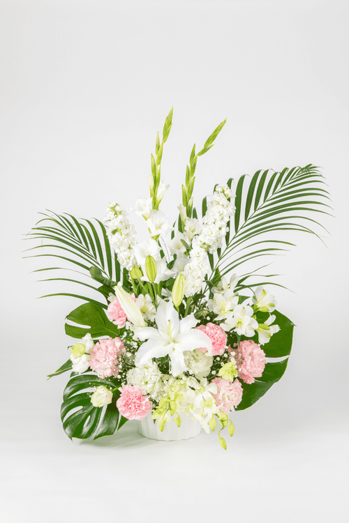 生花No.86　アレンジ生花【旭川のやわらぎ斎場へお届け】