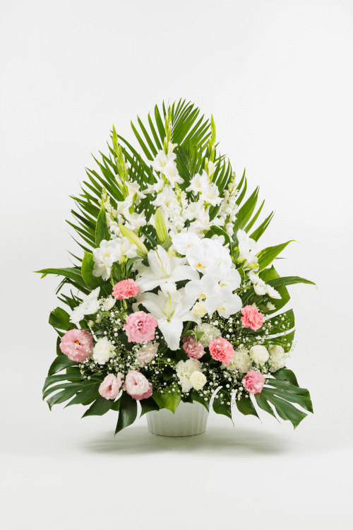 生花No.91　アレンジ生花【江別・恵庭・北広島・石狩・小樽のやわらぎ斎場へお届け】
