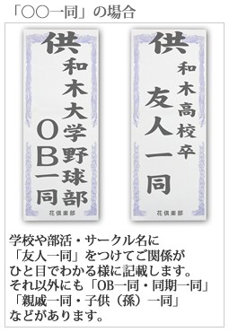 【供物の名札について】