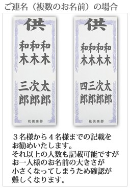 【供物の名札について】